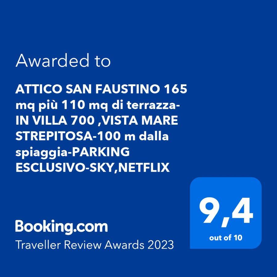 Attico San Faustino 165 Mq Piu 110 Mq Di Terrazza- In Villa 700 ,Vista Mare Strepitosa-100 M Dalla Spiaggia-Parking Esclusivo-Sky,Netflix Rapallo Exterior photo